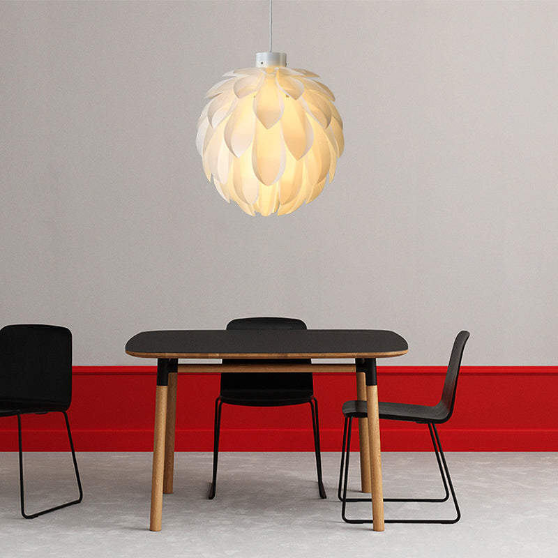 Lámpara de suspensión de techo colgante de marco blanco para el dormitorio