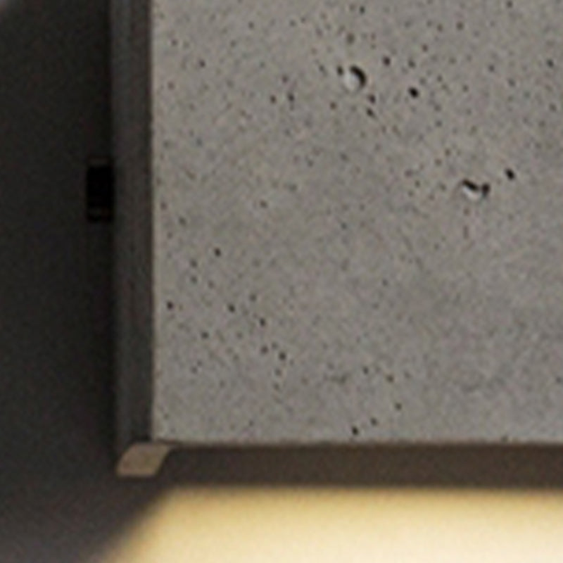 Lámpara de luz cuadrado Lámpara de pared moderna de 1 luz con sombra de cemento gris