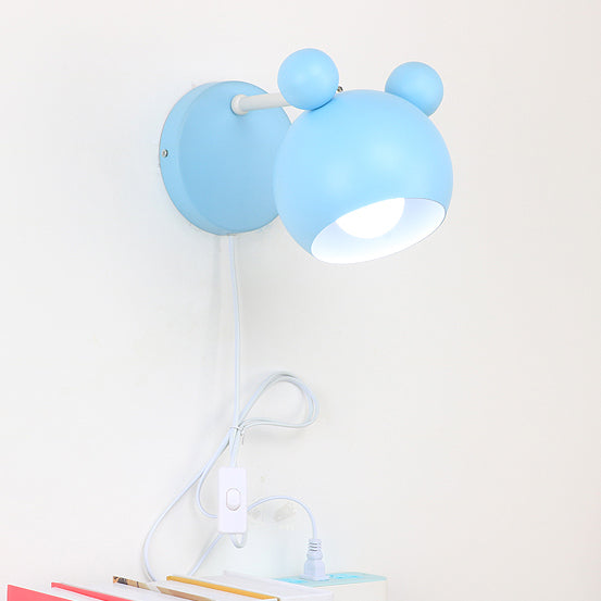 Lampada montata sul cerchio moderno in stile metallo a parete 1 illuminazione a parete leggera per camera da letto