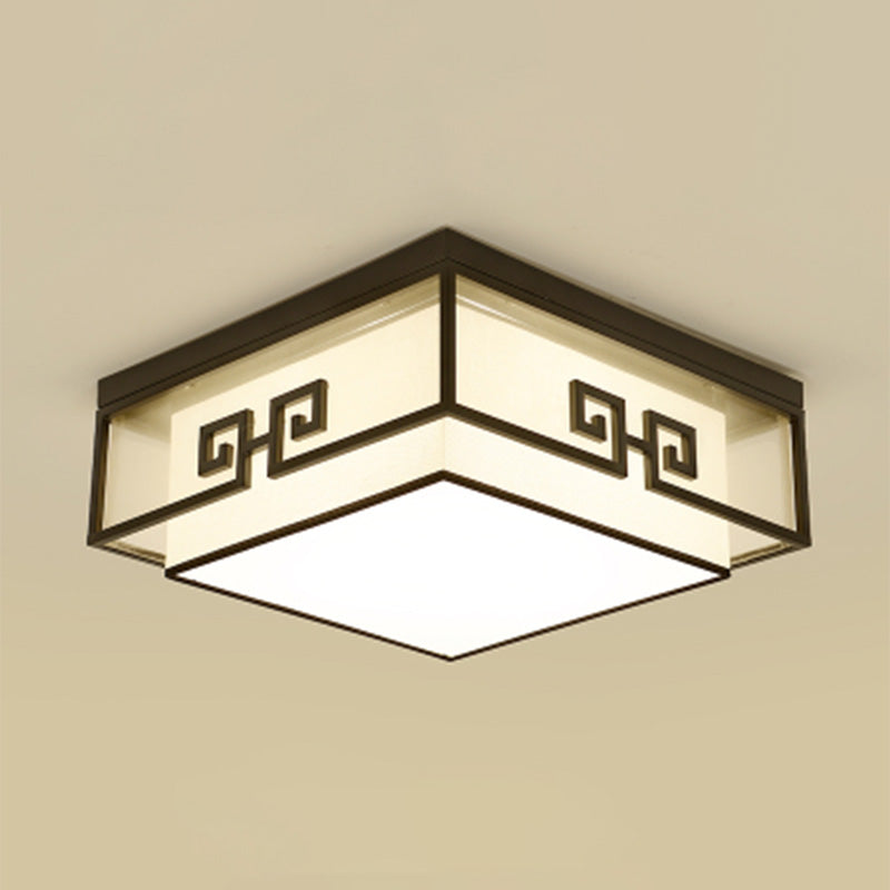 3/5 Hoofden Stof Plafondlamp Chinese Stijl Flush Mount Verlichtingsapparatuur voor Woonkamer