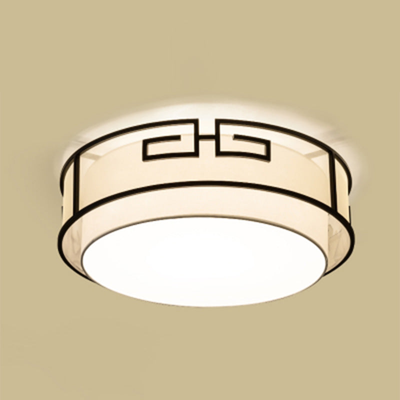 3/5 Hoofden Stof Plafondlamp Chinese Stijl Flush Mount Verlichtingsapparatuur voor Woonkamer