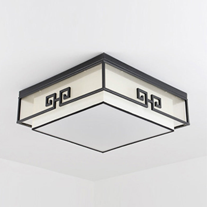 3/5 Hoofden Stof Plafondlamp Chinese Stijl Flush Mount Verlichtingsapparatuur voor Woonkamer