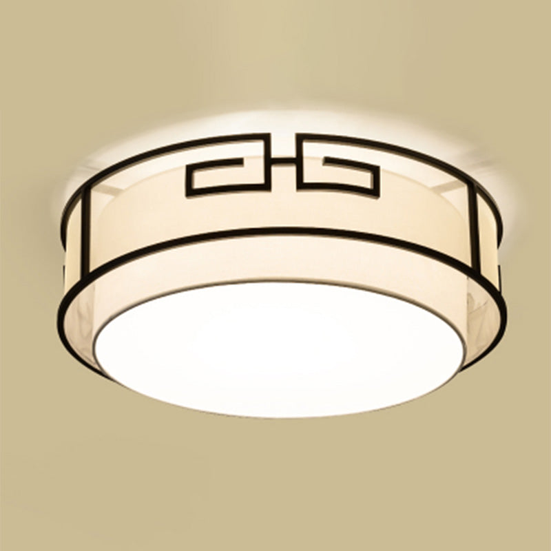 3/5 Hoofden Stof Plafondlamp Chinese Stijl Flush Mount Verlichtingsapparatuur voor Woonkamer