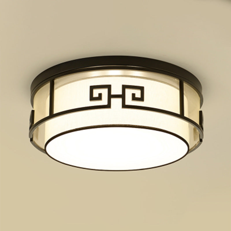 3/5 Hoofden Stof Plafondlamp Chinese Stijl Flush Mount Verlichtingsapparatuur voor Woonkamer