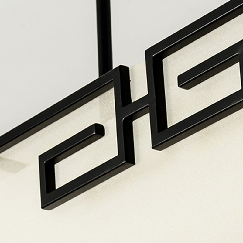 3/5 Hoofden Stof Plafondlamp Chinese Stijl Flush Mount Verlichtingsapparatuur voor Woonkamer