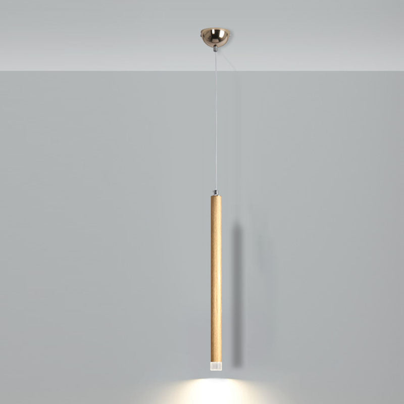 Lineare Anhängerleuchten moderne 1-Licht-LED-Anhängerlampe mit klarem Kristallschatten