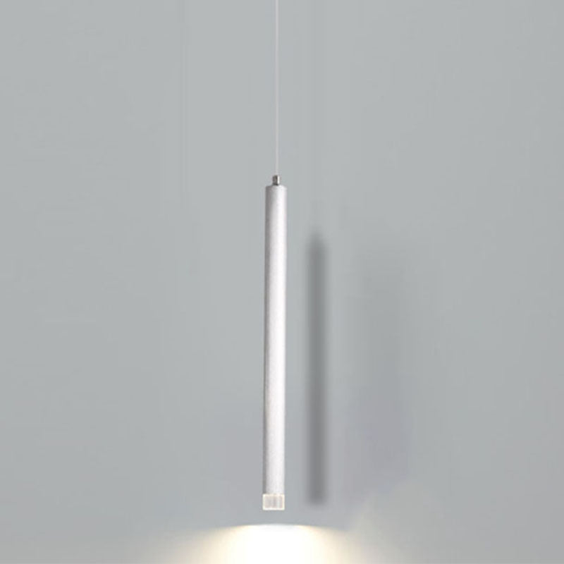 Lineare Anhängerleuchten moderne 1-Licht-LED-Anhängerlampe mit klarem Kristallschatten