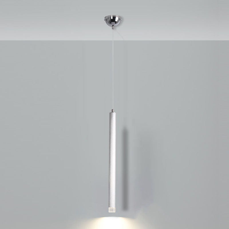 Lineare Anhängerleuchten moderne 1-Licht-LED-Anhängerlampe mit klarem Kristallschatten