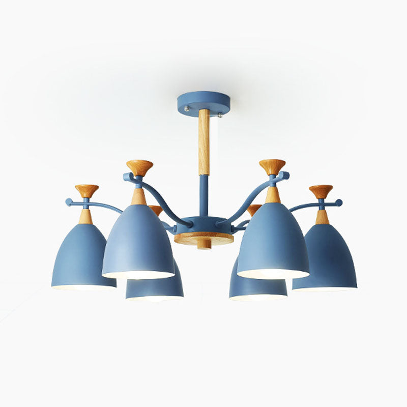 Luces colgantes de metal colgante de lámpara de cono de cono de macarrón