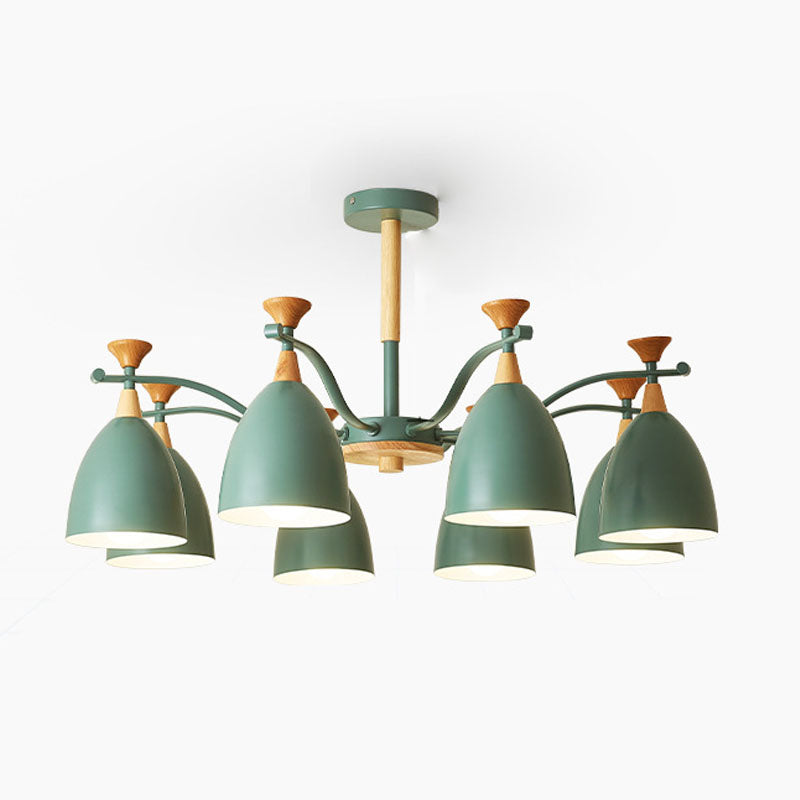 Luces colgantes de metal colgante de lámpara de cono de cono de macarrón