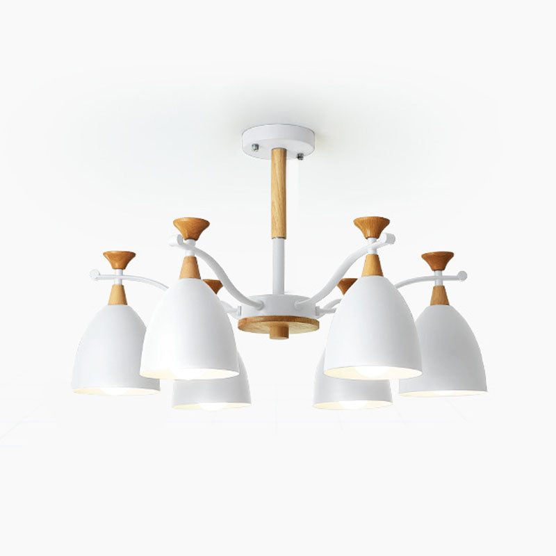 Luces colgantes de metal colgante de lámpara de cono de cono de macarrón