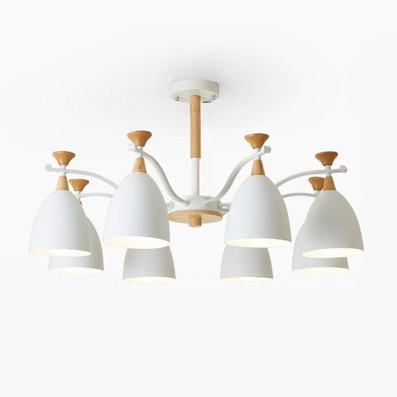 Luces colgantes de metal colgante de lámpara de cono de cono de macarrón