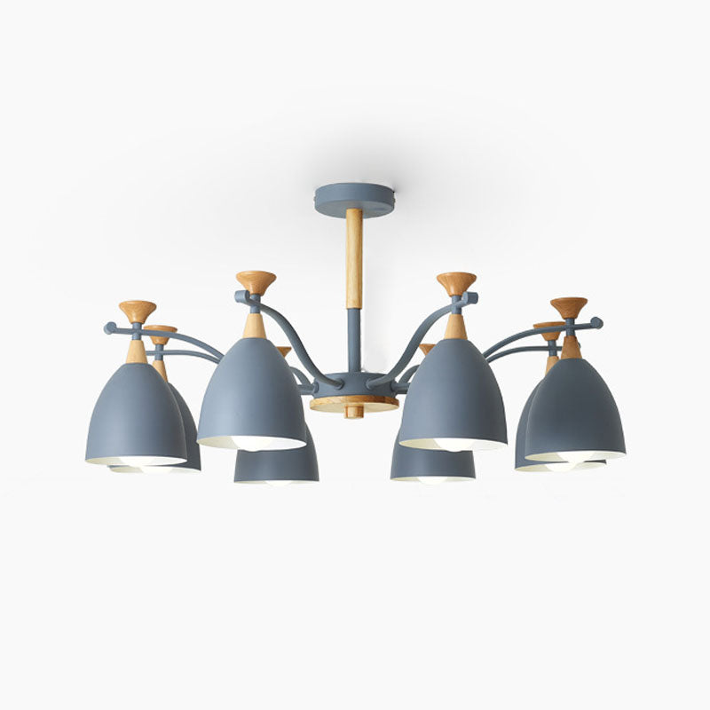 Luces colgantes de metal colgante de lámpara de cono de cono de macarrón