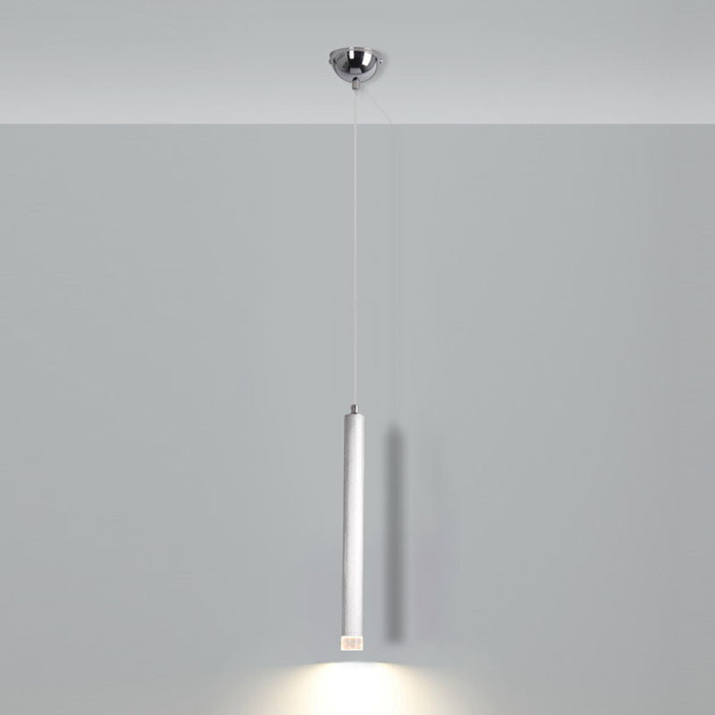 Lineare Anhängerleuchten moderne 1-Licht-LED-Aufhängung Licht mit klarem Kristallschatten