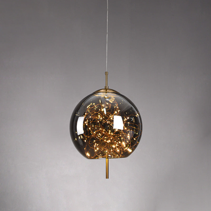 Contemporary Style Simple Pendant Light Fixtures with Glass Shade for Sitting Room Coffee Shop