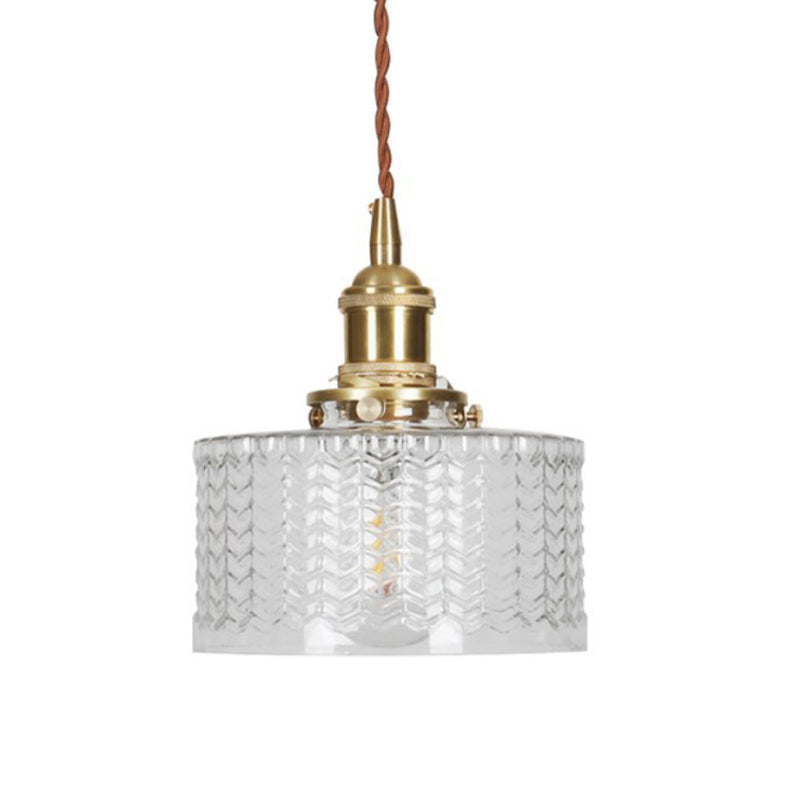 Sala da pranzo una testa appesa vetro limpido limpido moderno ciondolo illuminazione