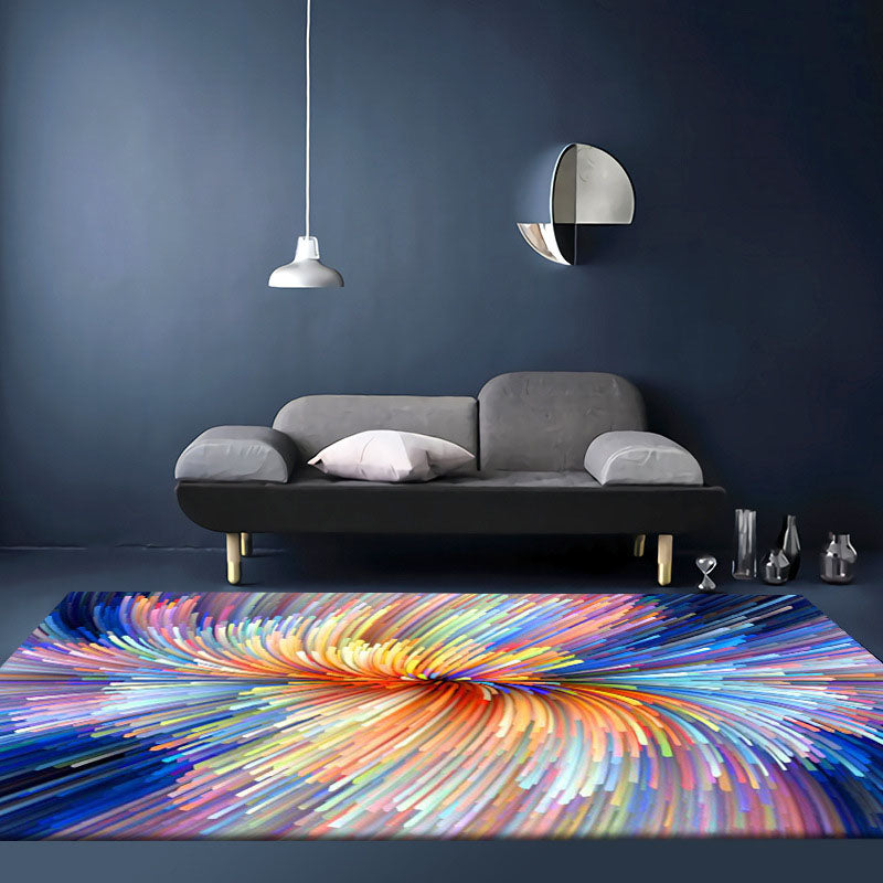 Modern Carpet Polyester Artistic Pattern Rug Non-Slip Backing Indoor Rug for Home Decoration