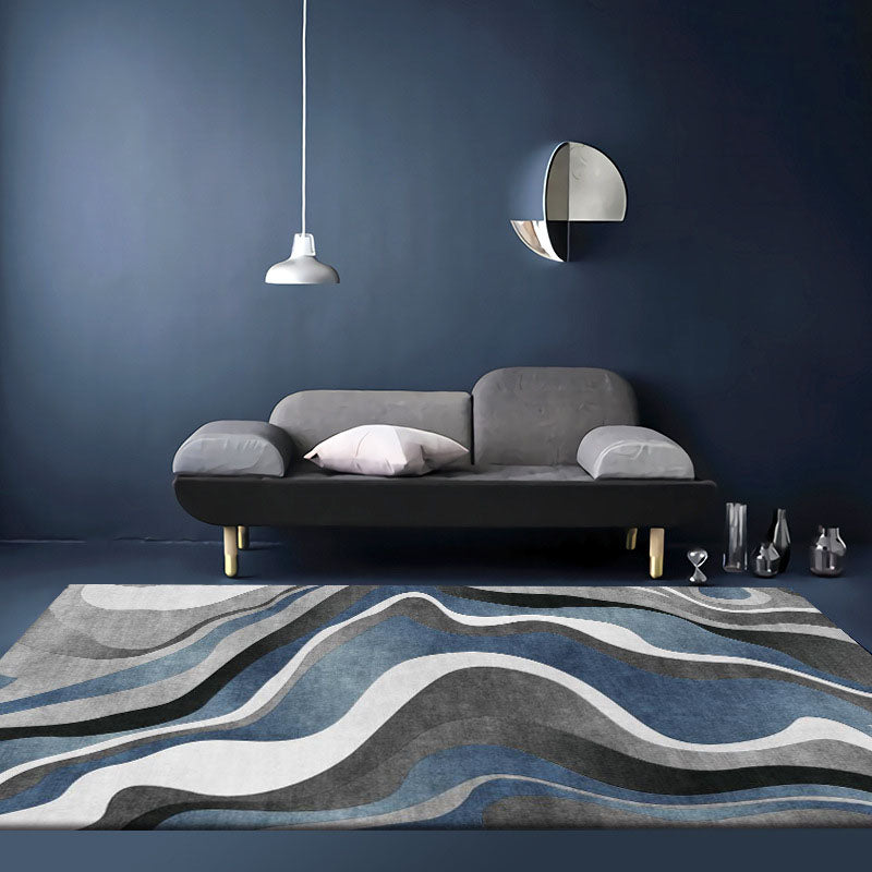 Modern Carpet Polyester Artistic Pattern Rug Non-Slip Backing Indoor Rug for Home Decoration