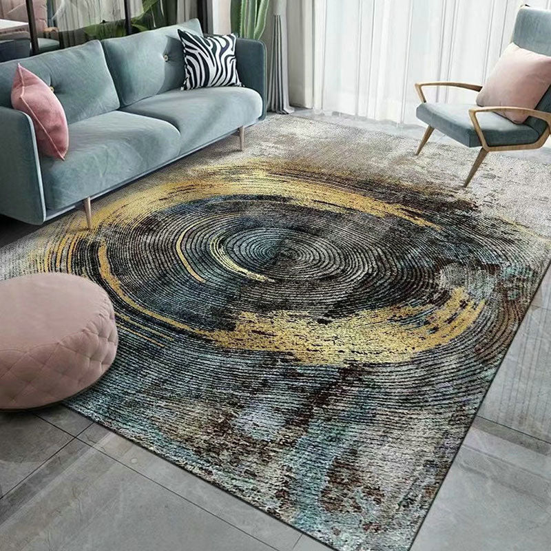 Creative Carpet Polyester Abstract Art Rug Non-Slip Backing Indoor Rug for Home Decoration