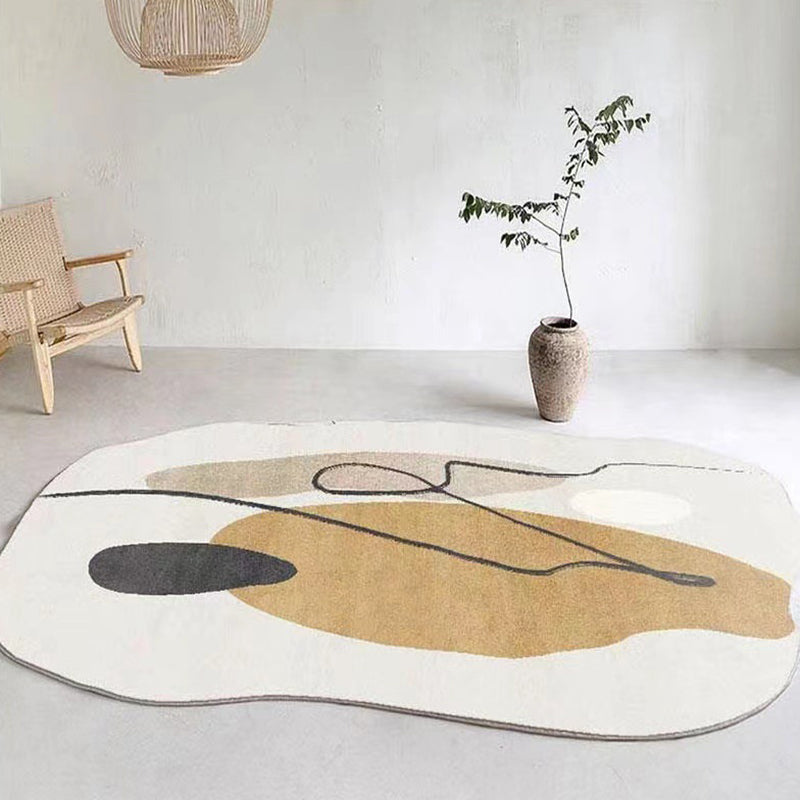 Grey Casual Carpet Polyester Color Block Carpet Washable Carpet for Home Decor