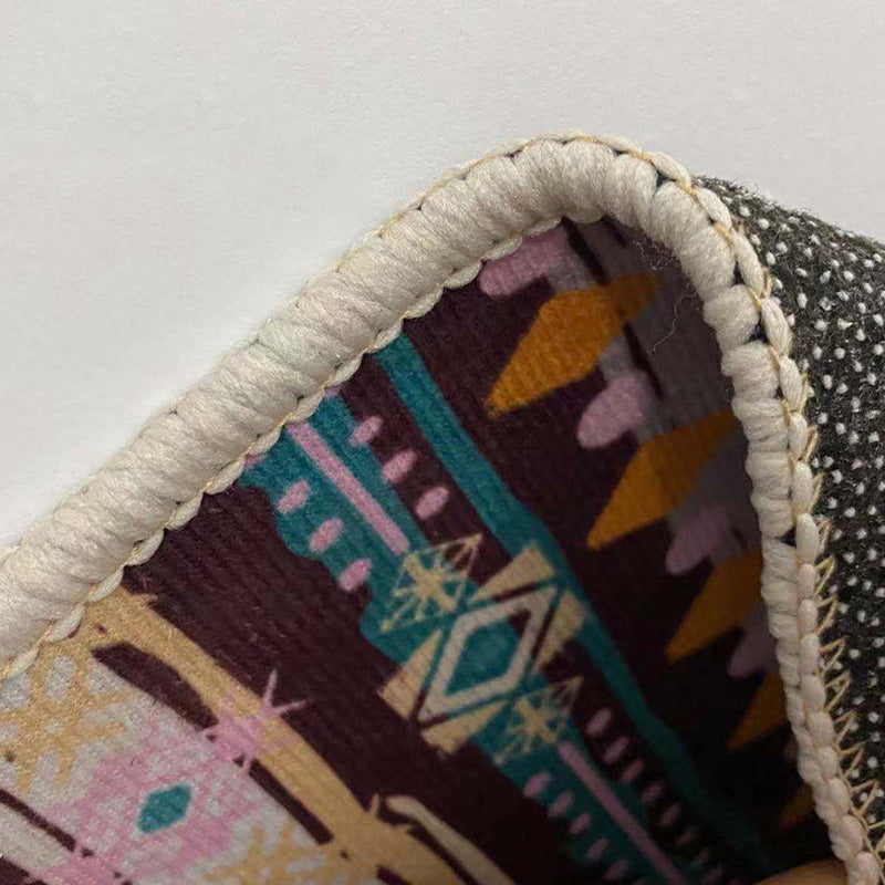 Modern Area Carpet Abstract Pattern Carpet Polyester Living Room Rug with Non-Slip Backing