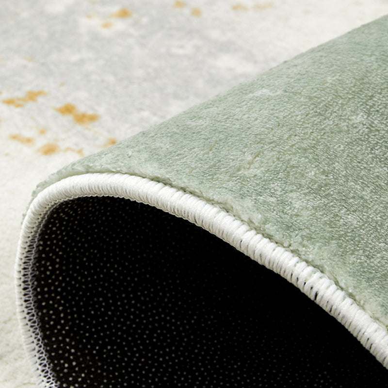 Green Modern Carpet Polyester Graphic Carpet Washable Carpet for Home Decoration