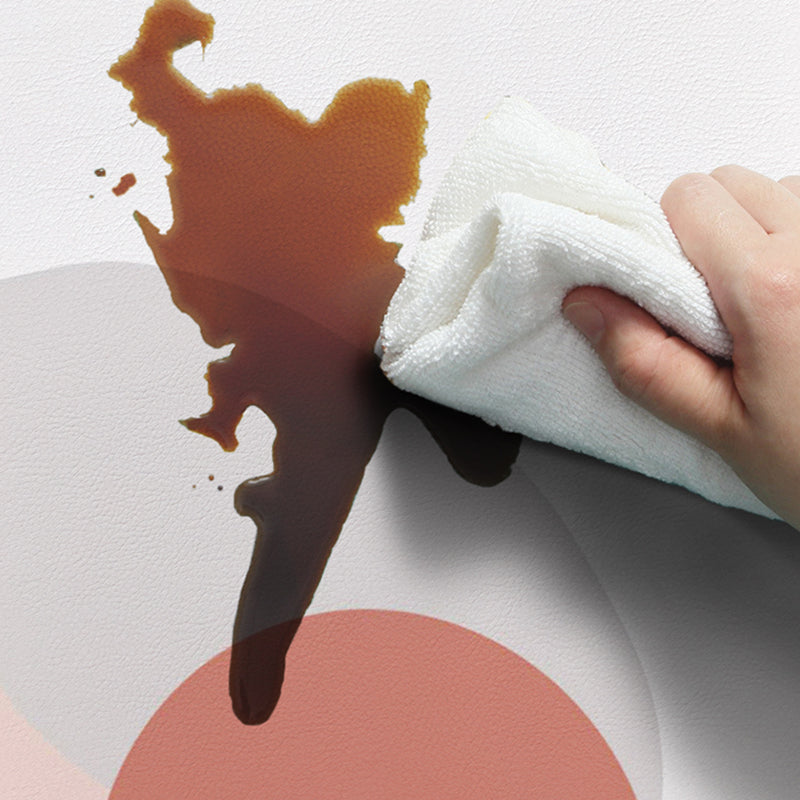 Light Pink Modern Carpet Leather Plant Carpet Washable Carpet for Living Room