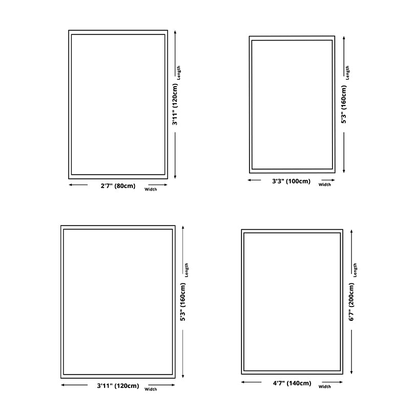 Dark Green Modern Carpet Polyester Striped Carpet Non-Slip Backing Carpet for Home Decor