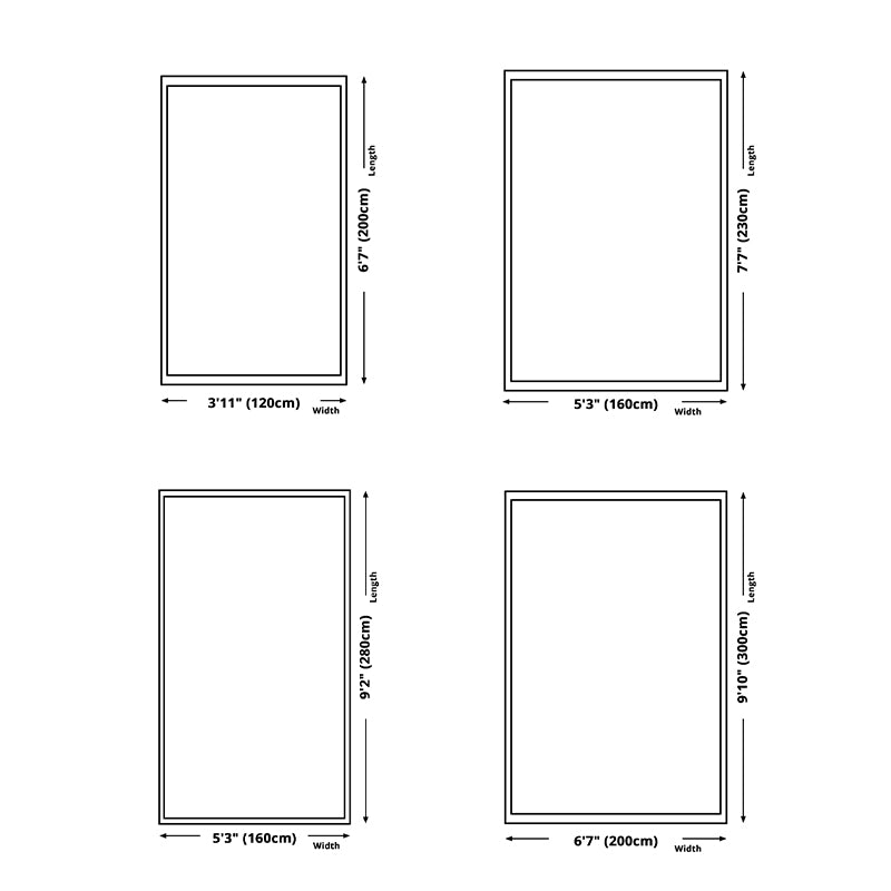 Dark Green Modern Carpet Polyester Striped Carpet Non-Slip Backing Carpet for Home Decor