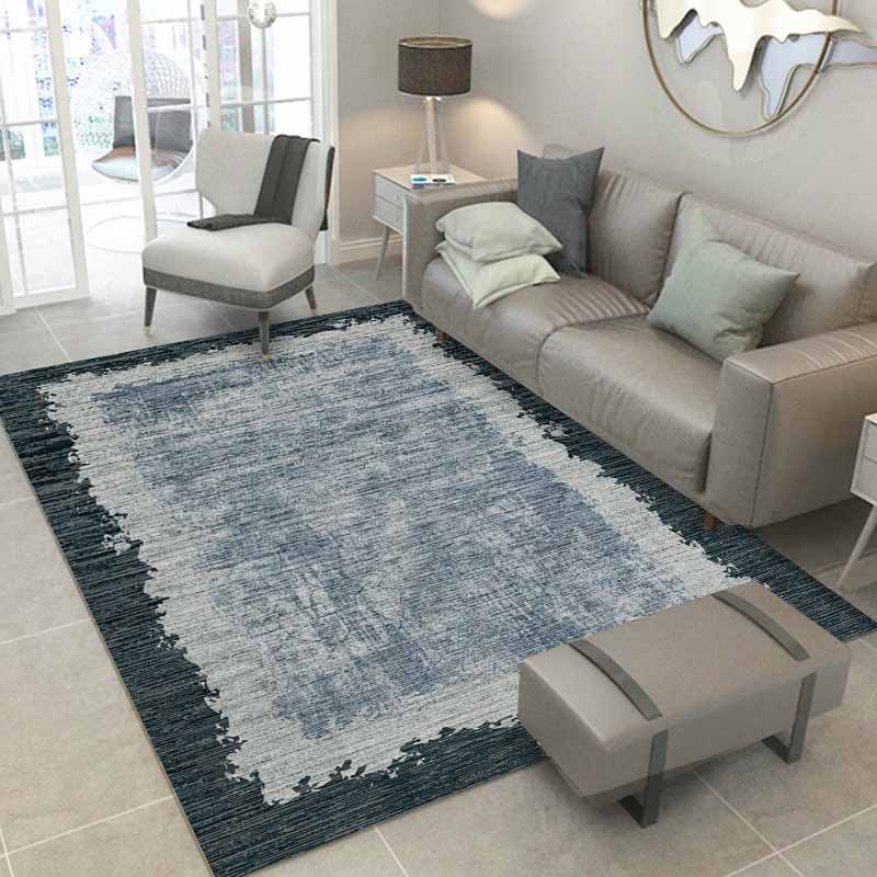 Gold Modern Rug Polyester Graphic Area Rug Non-Slip Backing Rug for Drawing Room