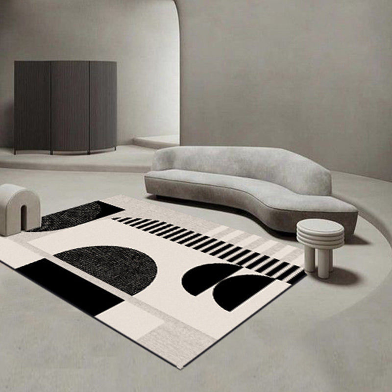 Casual Graphic Printed Rug Polyester Carpet Stain Resistant Area Rug for Home Decoration