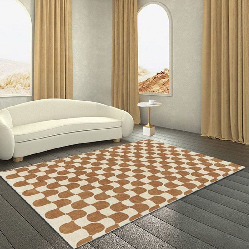 Bold Indoor Carpet Modern Washable Carpet Polyster Area Rug with Non-Slip Backing