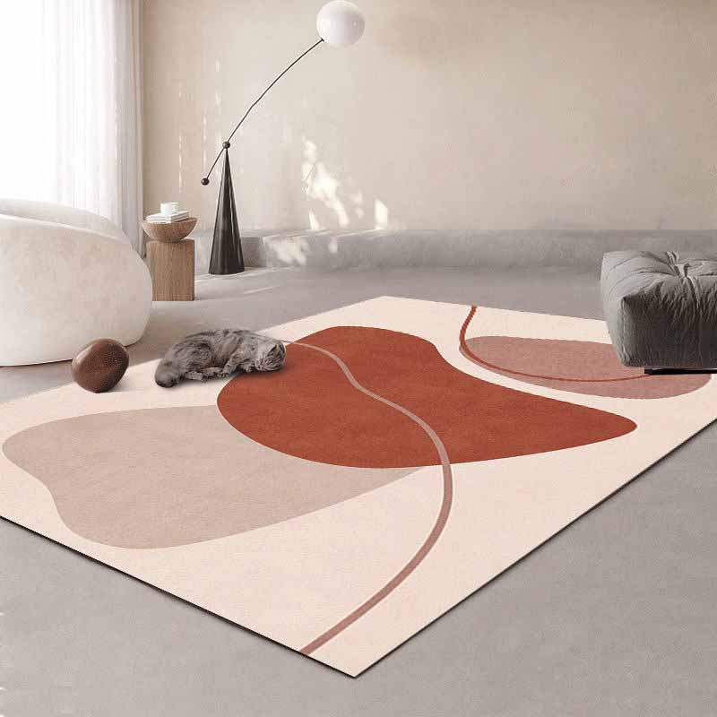 Fancy Patchwork Rug Washable Indoor Rug Living Room Polyster Area Carpet with Non-Slip Backing