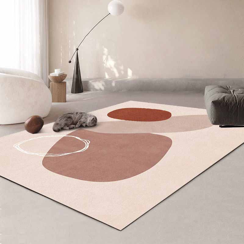 Fancy Patchwork Rug Washable Indoor Rug Living Room Polyster Area Carpet with Non-Slip Backing