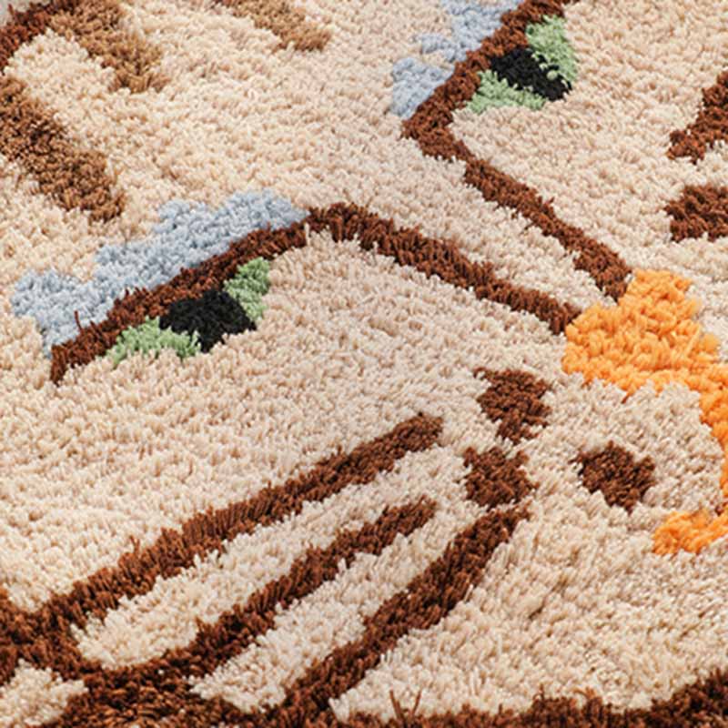 Artistic Carpet Modern Animal Print Rug Polyster Non-Slip Area Carpet for Living Room