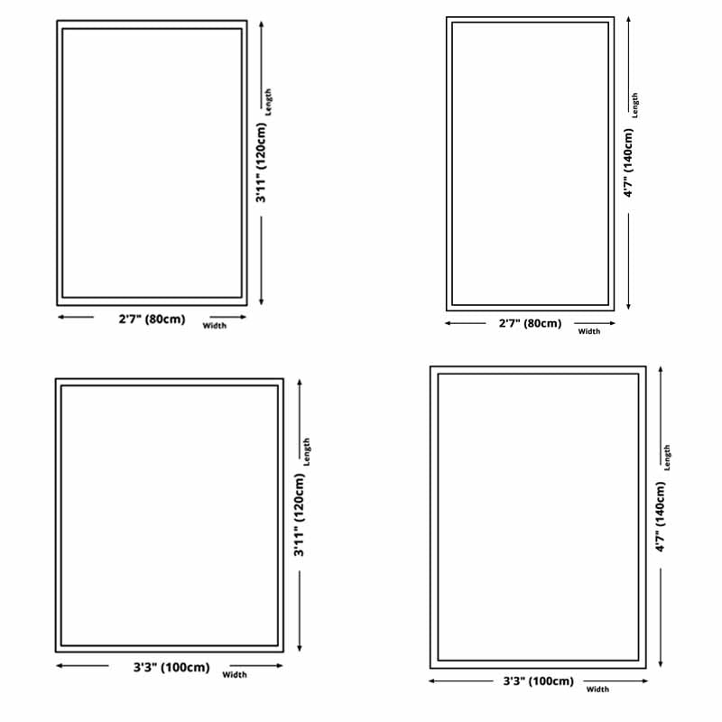 Bold Washable Indoor Rug Contrast Panel Area Rug Stain Resistant Polyster Rug for Living Room