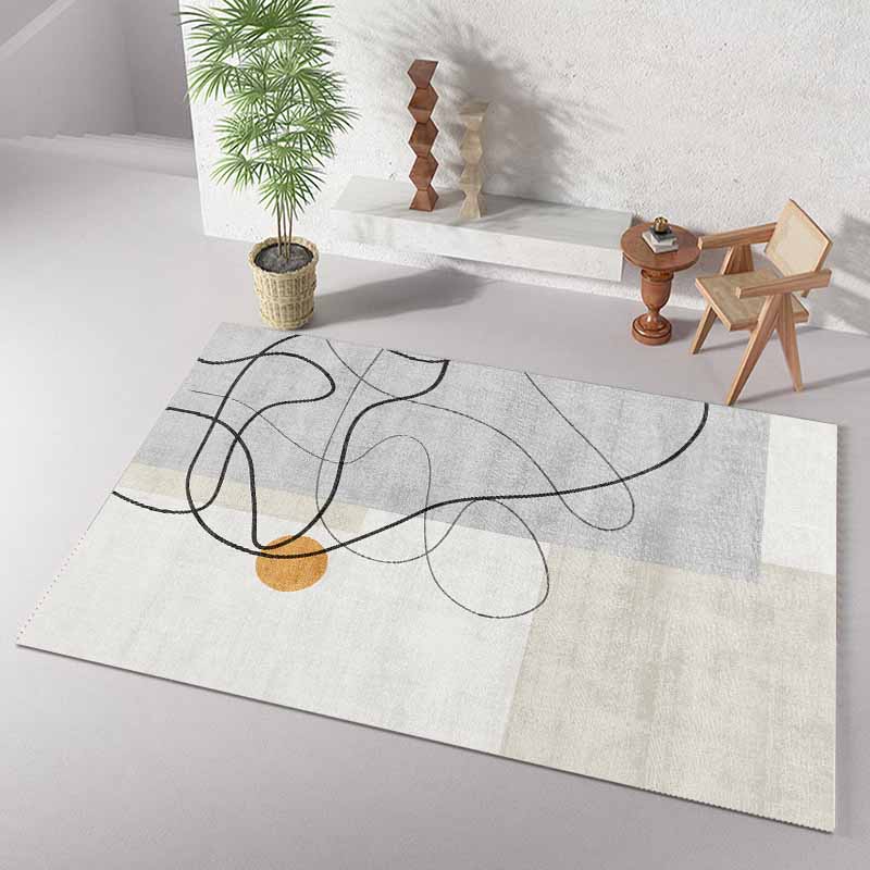 Artistic Carpet Modern Indoor Rug Washable Polyester Stain Resistant Carpet for Home Decor