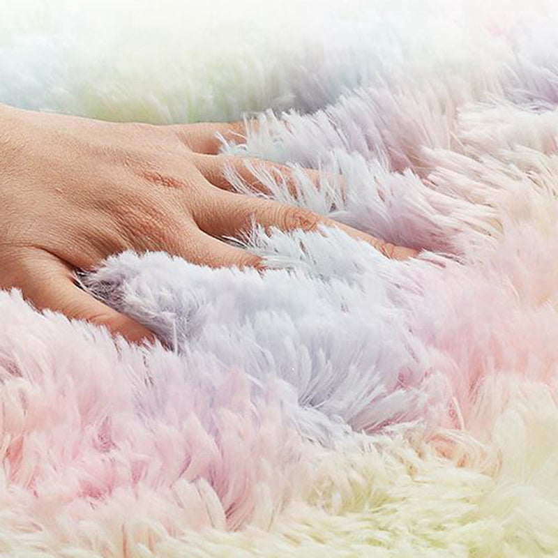 Comfort Tie-Dyed Pattern Carpet Polyester Area Rug Non-Slip Backing Indoor Carpet for Living Room