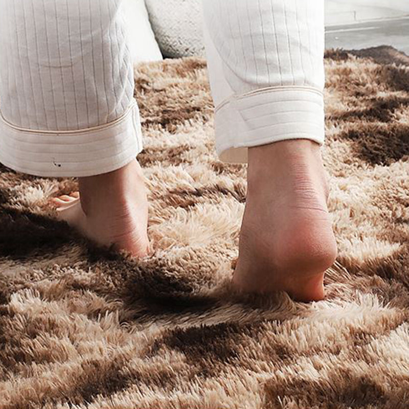 Comfort Tie-Dyed Pattern Carpet Polyester Area Rug Non-Slip Backing Indoor Carpet for Living Room