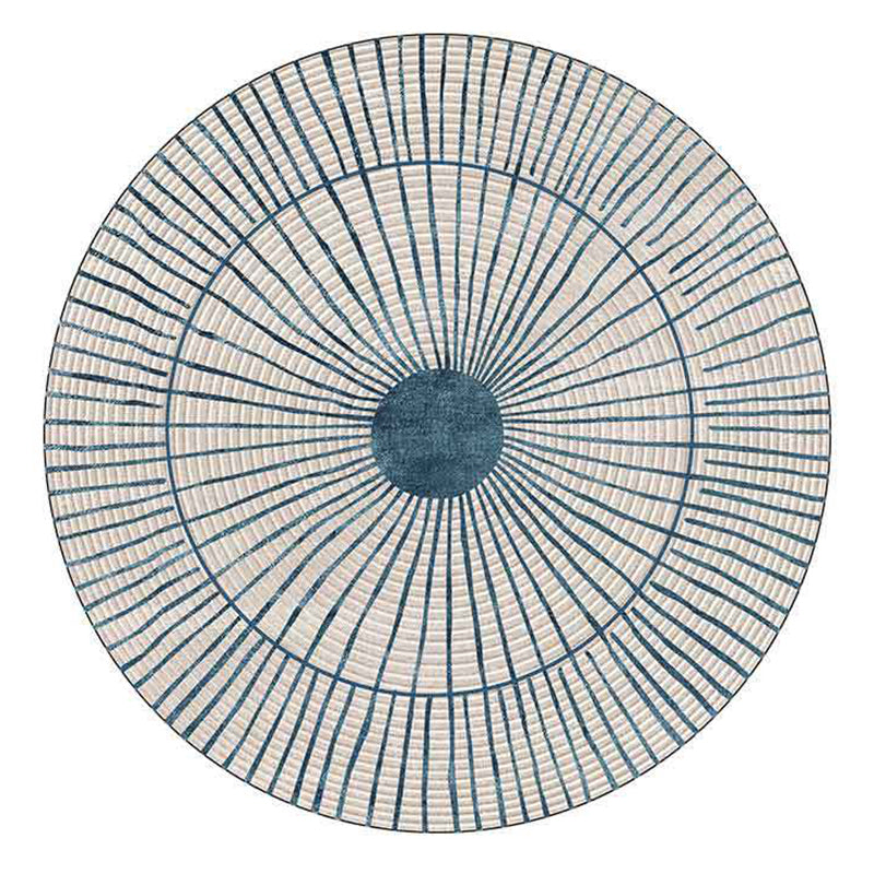 Beige Modern Area Carpet Stripe Pattern Polyester Area Rug Non-Slip Backing Rug for Home Decor