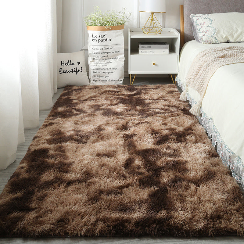 Casual Tie Dye Shag Rug Polyester Area Rug Stain Resistant Indoor Carpet for Home Decoration