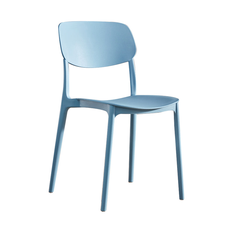 Contemporary Plastic Dining Chair Open Back Dining Side Chair for Kitchen