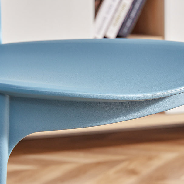 Contemporary Plastic Dining Chair Open Back Dining Side Chair for Kitchen