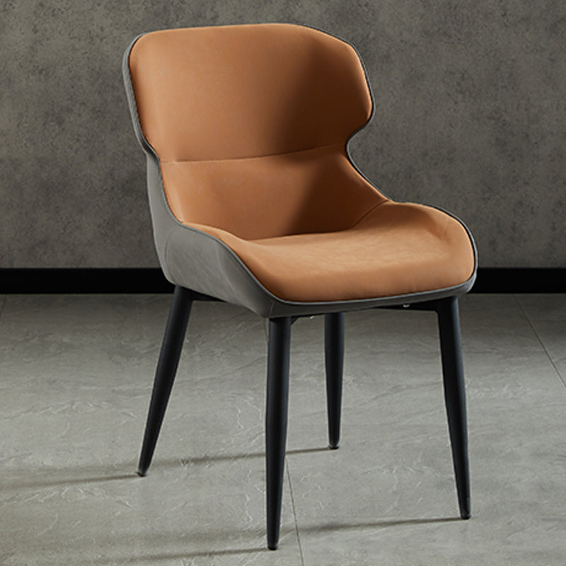 Nordic Style Metal Armless Dining Chairs Wingback Side Chair for Home Use