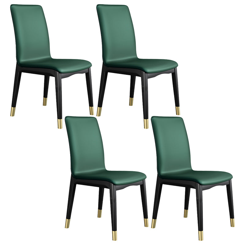 Chaise latérale en cuir de restaurant industriel, finition mate, chaise de salle à manger à dossier solide