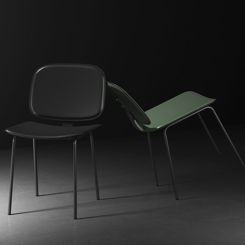 Modern Metal Dining Room Armless Chairs Open Back Dining Side Chair for Home Use