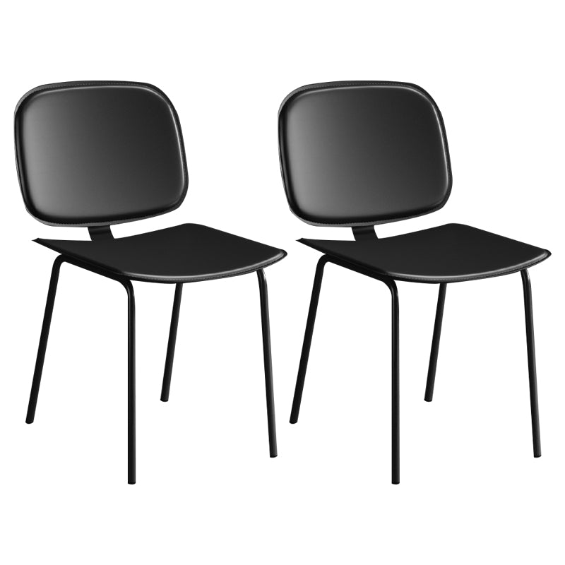 Modern Metal Dining Room Armless Chairs Open Back Dining Side Chair for Home Use