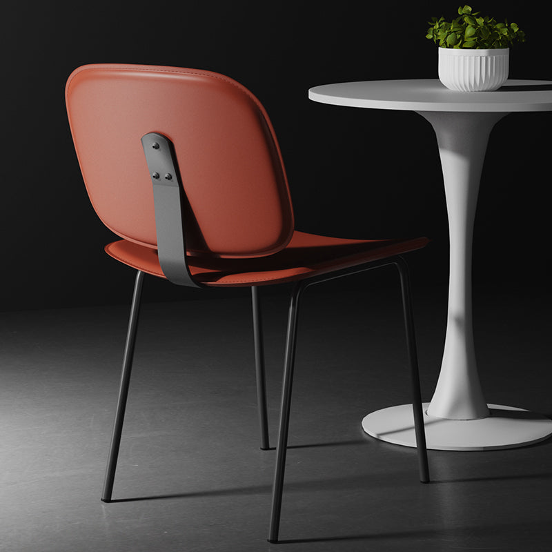 Modern Metal Dining Room Armless Chairs Open Back Dining Side Chair for Home Use