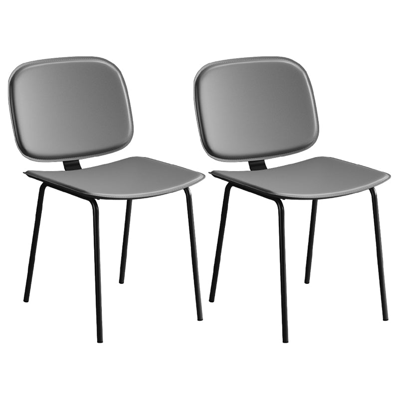 Modern Metal Dining Room Armless Chairs Open Back Dining Side Chair for Home Use