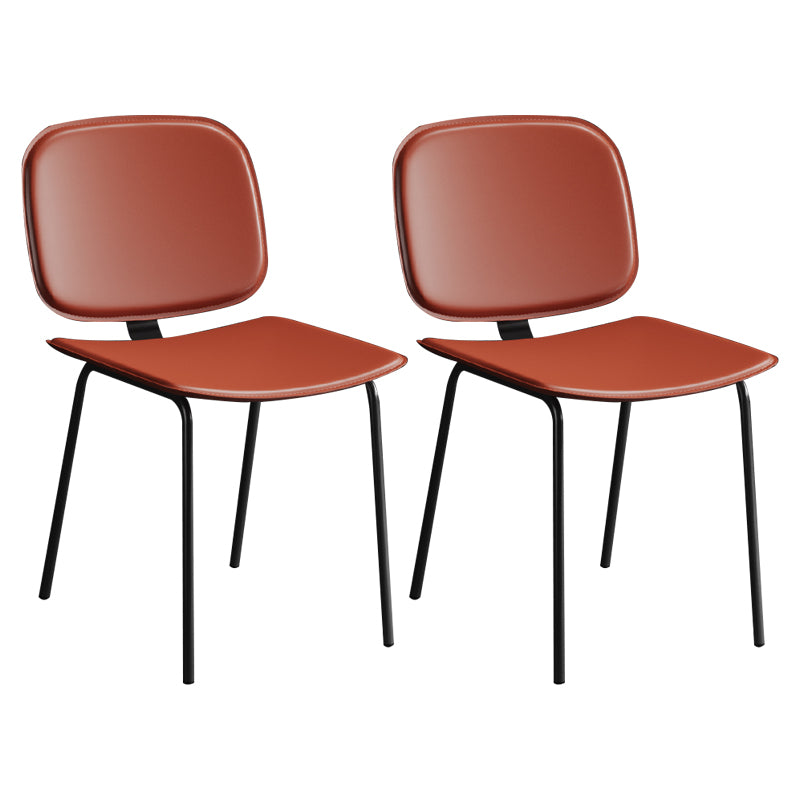 Modern Metal Dining Room Armless Chairs Open Back Dining Side Chair for Home Use